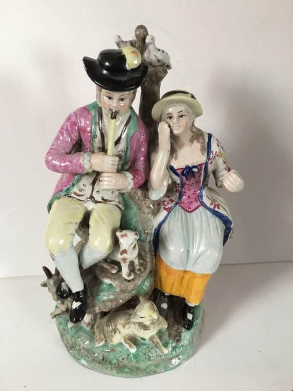 Staffordshire Pottery Figurine Antique Ceramics 3