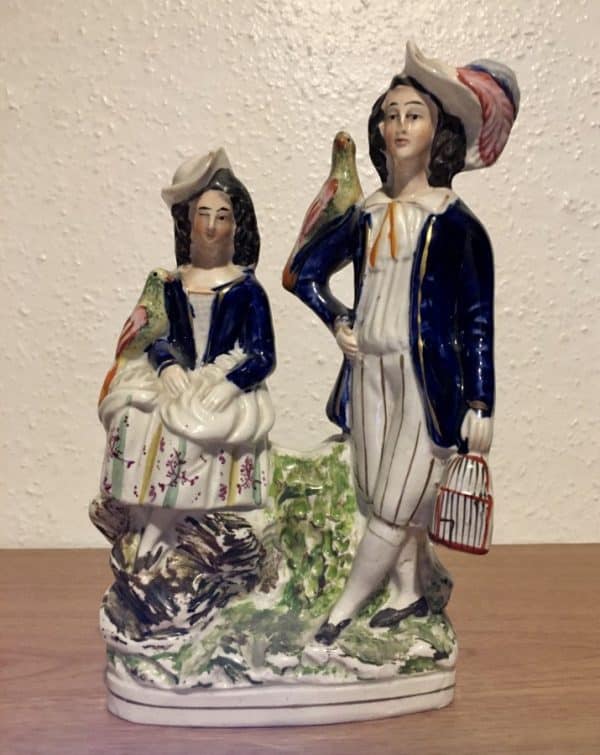 Staffordshire Pottery Figurine Antique Ceramics 3