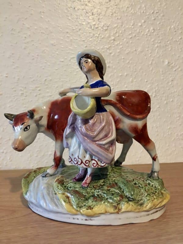 Staffordshire Figurine farmyard Antique Ceramics 3