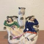 Staffordshire Pottery Spill Vase sleep Antique Ceramics