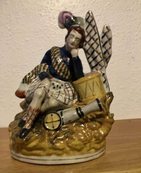 Staffordshire style pottery figurine Antique Collectibles 3