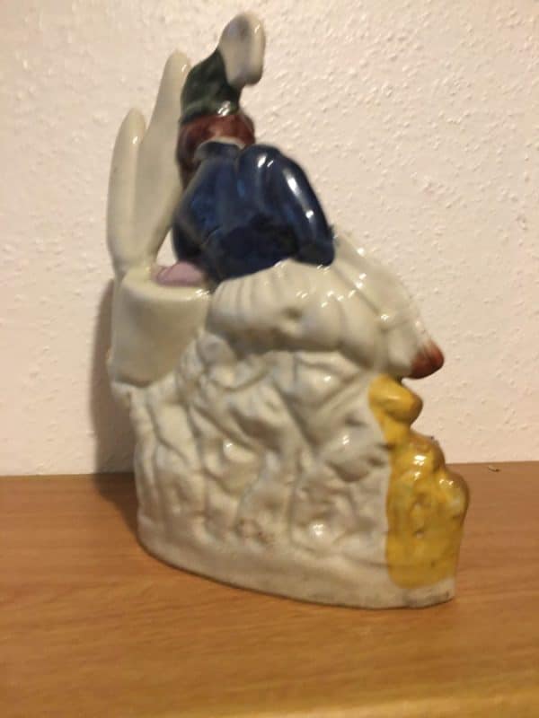 Staffordshire style pottery figurine Antique Collectibles 4