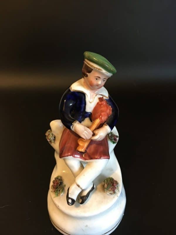 Staffordshire Pottery Figurine Antique Ceramics 3