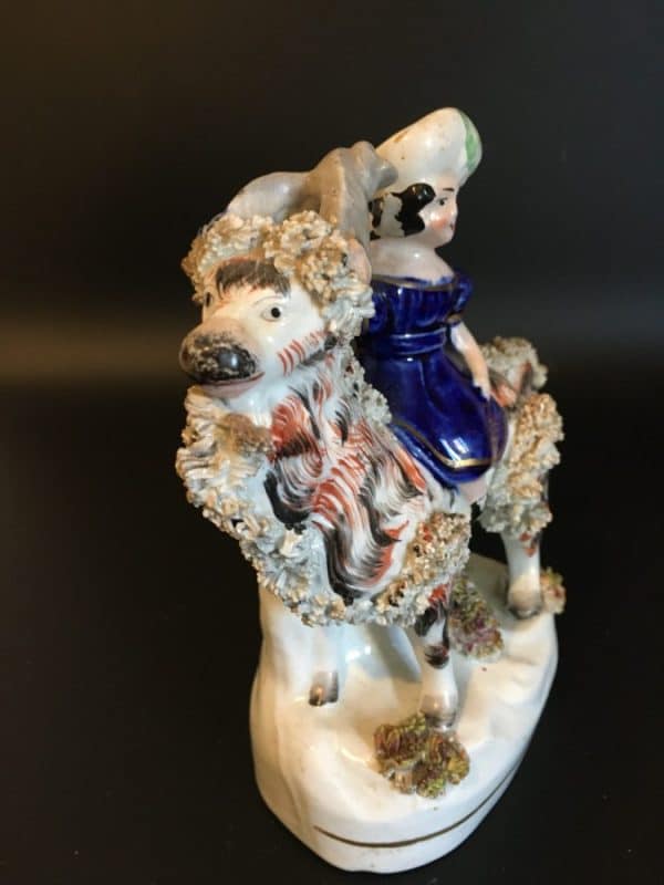 Staffordshire Pottery Flat Back Animal figure Antique Ceramics 5