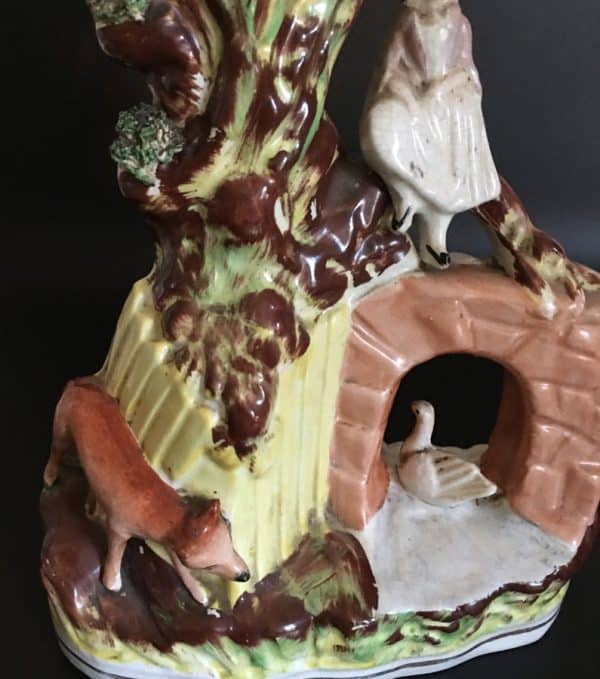 Staffordshire Spill Vase Animal figure Antique Ceramics 4
