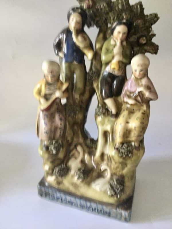 Reproduction Staffordshire Pottery Flat Back