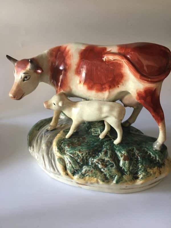 Staffordshire Pottery Figurine Antique Ceramics 3