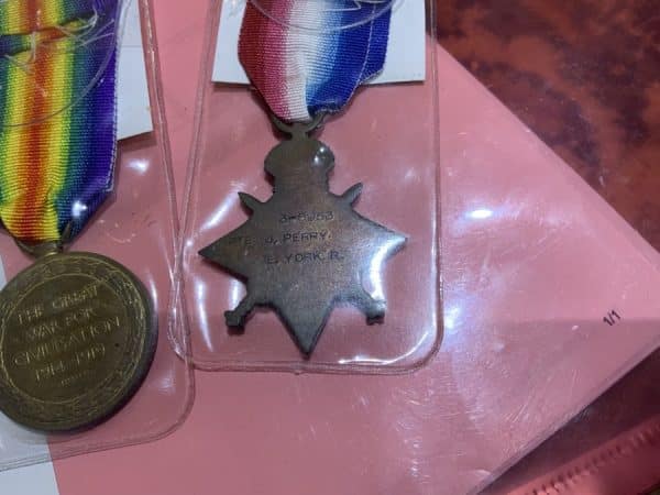 TRIO MEDALS TO SOLDIER OF THE 1ST EAST YORKSHIRE REGIMENT - Image 3
