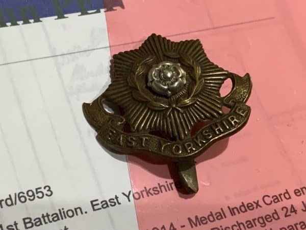 TRIO MEDALS TO SOLDIER OF THE 1ST EAST YORKSHIRE REGIMENT - Image 5