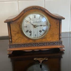 Mappin & Webb walnut mantle Clock Victorian Antique Clocks