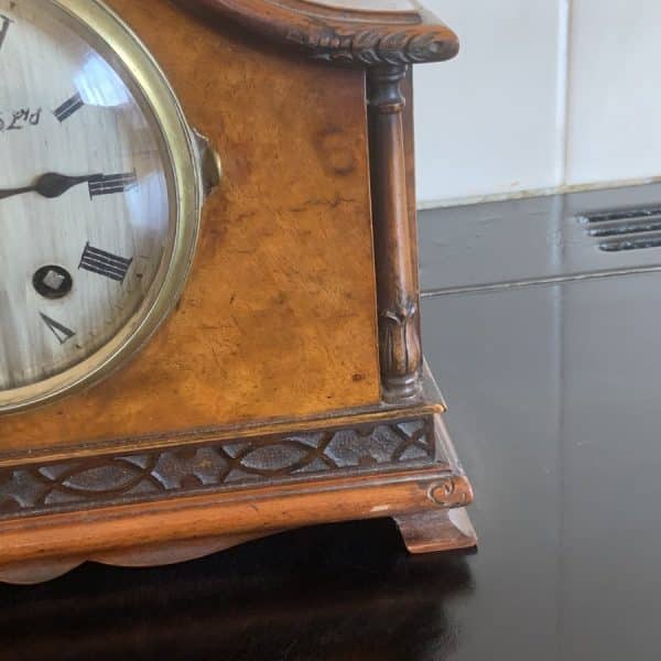 Mappin & Webb walnut mantle Clock Victorian Antique Clocks 7