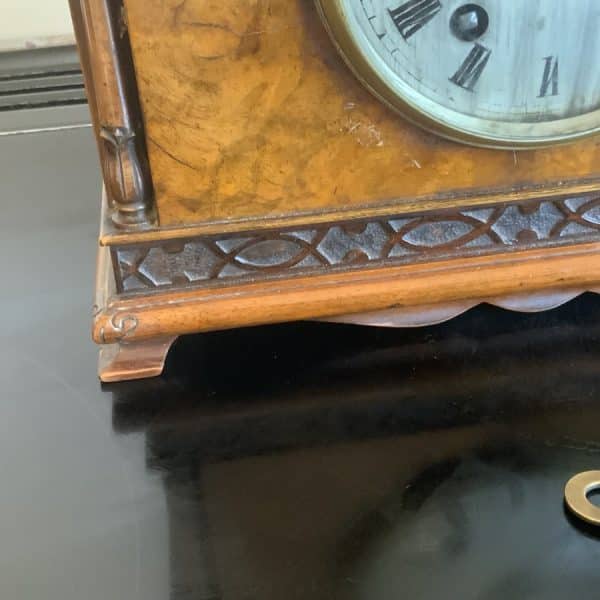 Mappin & Webb walnut mantle Clock Victorian Antique Clocks 9