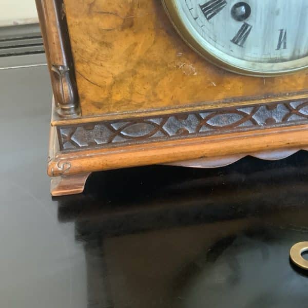 Mappin & Webb walnut mantle Clock Victorian - Image 7