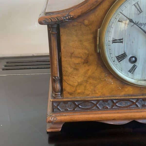 Mappin & Webb walnut mantle Clock Victorian Antique Clocks 10