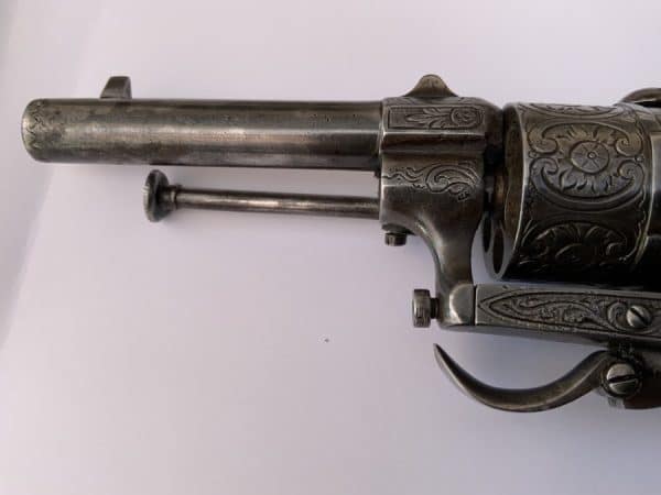Revolver pin fire double action pocket sized Antique Guns 10
