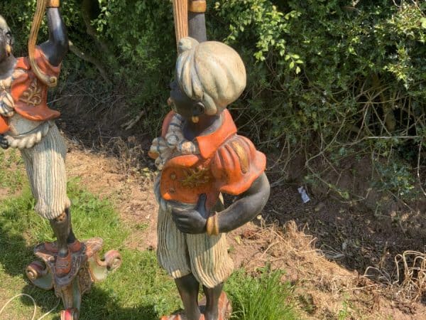 Pair Of Antique Blackamoor Figures Antique Collectibles 16