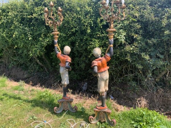 Pair Of Antique Blackamoor Figures Antique Collectibles 19