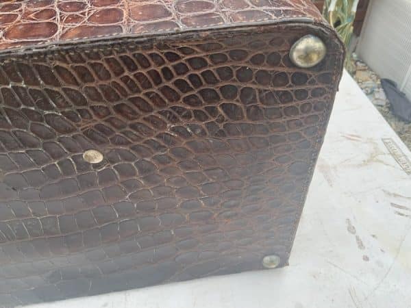 Crocodile suit case Mans/Woman’s Vintage 19