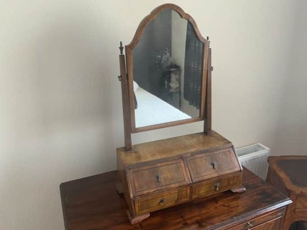 Queen Ann Dressing table top mirror with draws