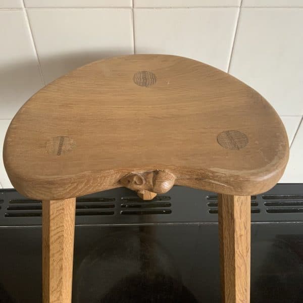 SOLD Robert Thomson Mouse-man Stool Antique Furniture 4