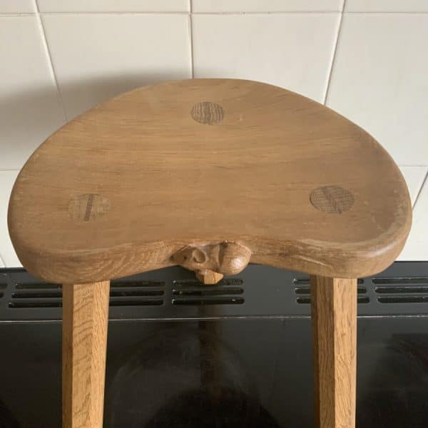 SOLD Robert Thomson Mouse-man Stool Antique Furniture 5