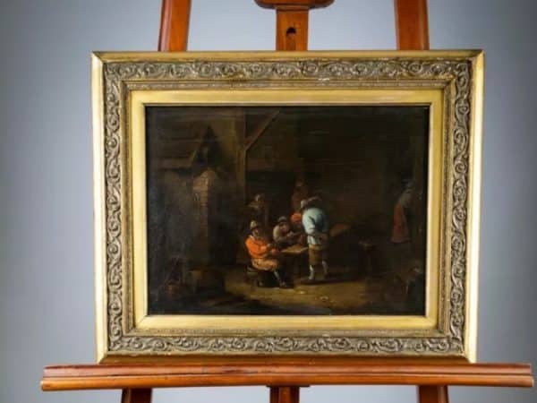 Tavern Interior Circle Of David Teniers The Younger 17th -18th Oil Portrait Paintings On Oak Panel Antique Art Antique Art 8