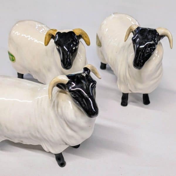 Beswick Black Faced Rams China Animals Miscellaneous 3