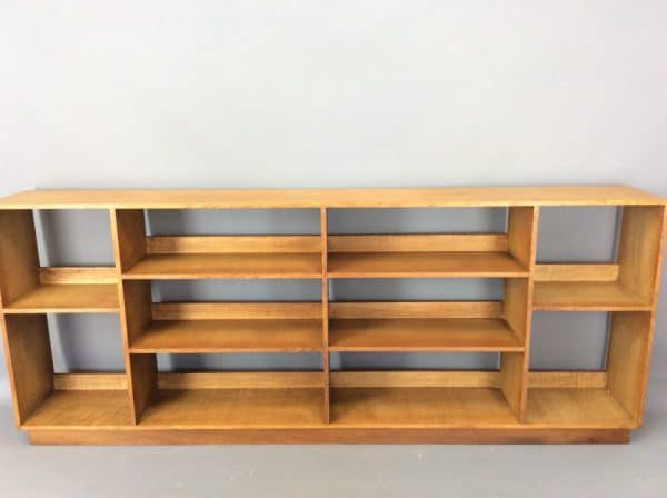 Arts & Crafts Cotswold School Long Oak Bookcase