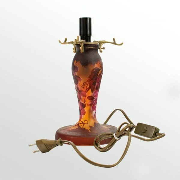 Art Nouveau Glass Mushroom Lamp, in the style of Gallé. Antique Antique Lighting 5