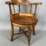 Late 19th Century Bobbin Desk Chair Bobbin Chair Antique Chairs