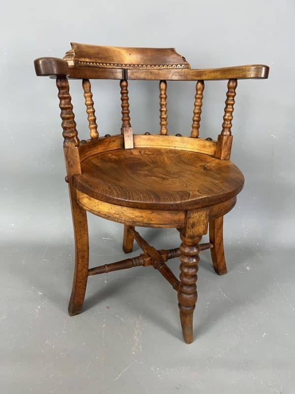 Late 19th Century Bobbin Desk Chair Bobbin Chair Antique Chairs 3