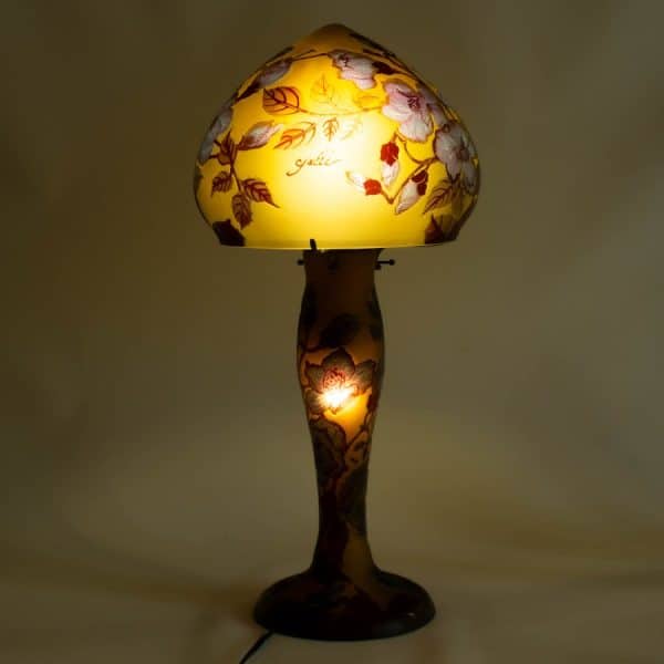 After Gallé – Big Large Mushroom Lamp Antqiue Art Antique Art 7