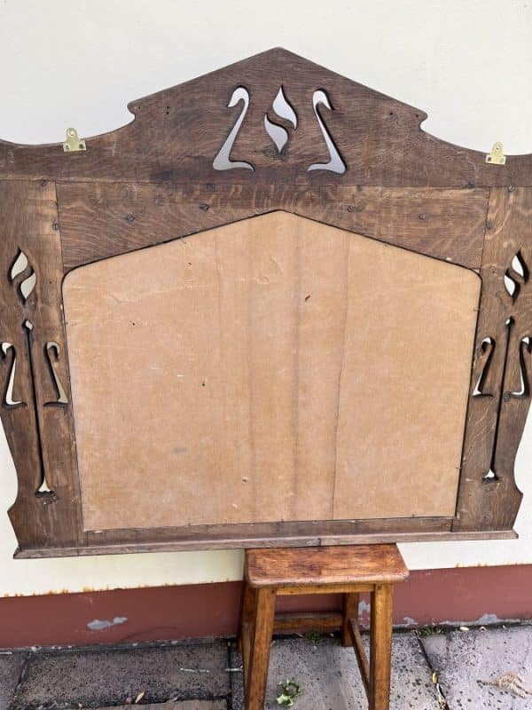 Arts & Crafts Overmantle Mirror c1900 - Image 8