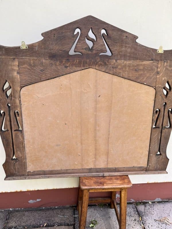 Arts & Crafts Overmantle Mirror c1900 mirror Antique Mirrors 10