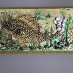 Mid Century Wall Sculpture by Elizabeth Lewis art Antique Art