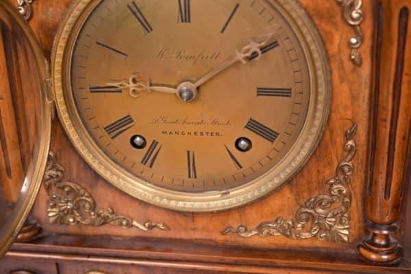 German Winterhalder & Hofmeier Walnut Bracket Clock SAI1944 Antique Clocks 15