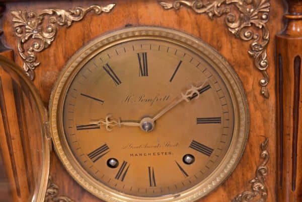 German Winterhalder & Hofmeier Walnut Bracket Clock SAI1944 Antique Clocks 14