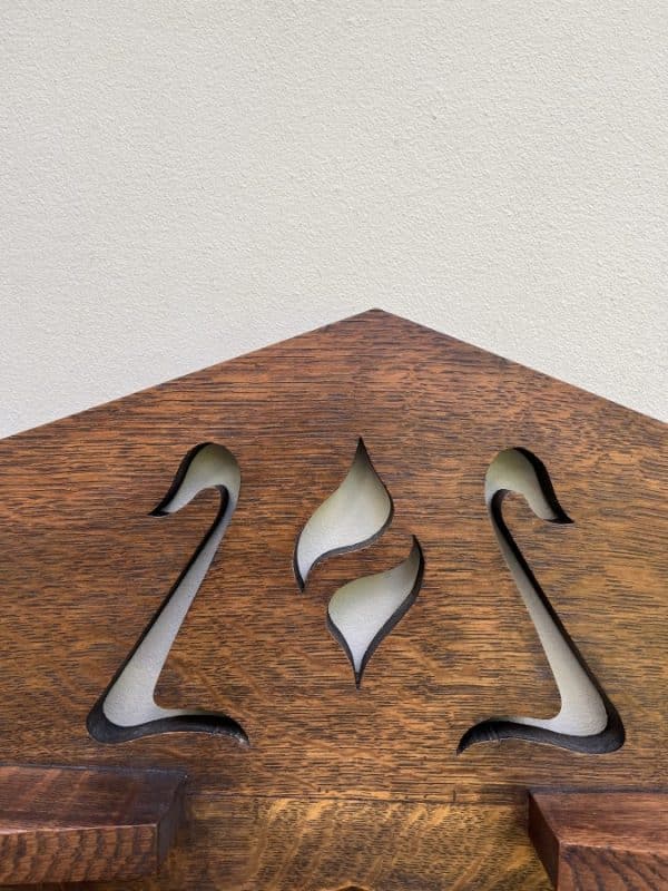 Arts & Crafts Overmantle Mirror c1900 - Image 4