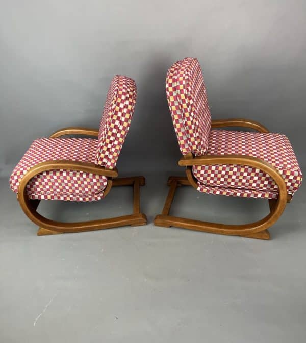 Pair of Art Deco Armchairs c1930’s armchair Antique Chairs 3