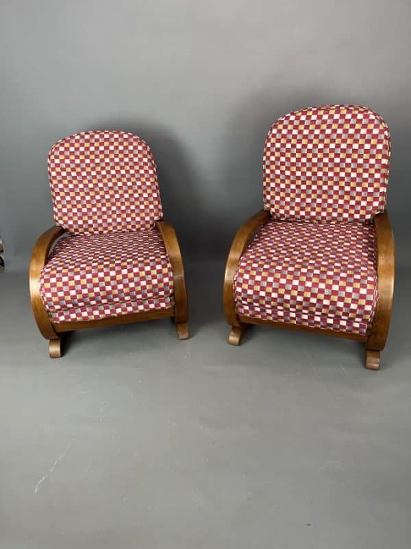 Pair of Art Deco Armchairs c1930's - Image 5