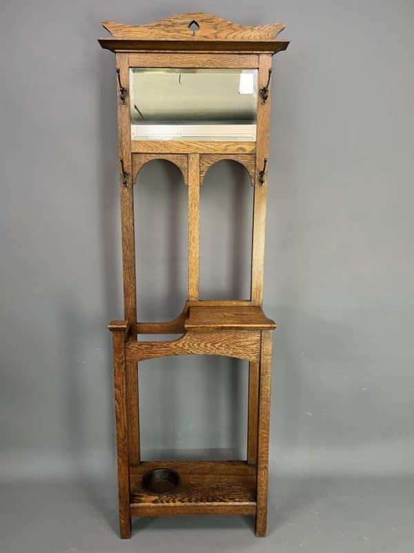 Arts & Crafts Hallstand c1900 Hall Furniture Antique Furniture 3