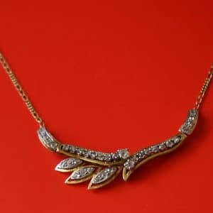SALE – Vintage Stunning Gold Diamond Pendant – Boxed – FREE UK Postage Vintage Gold Jewellery Antique Bracelets