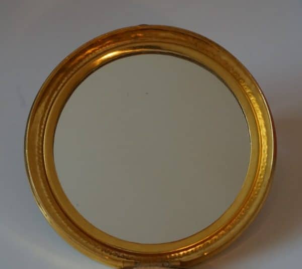 Vintage Ornate Gilt Mirror Compact - Boxed - Image 4