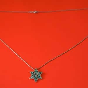 SALE – Vintage 925 Silver Enamel Star of David – ( ‘Magen Dovid’ ) Pendant – FREE UK Postage Silver Jewellery Antique Jewellery