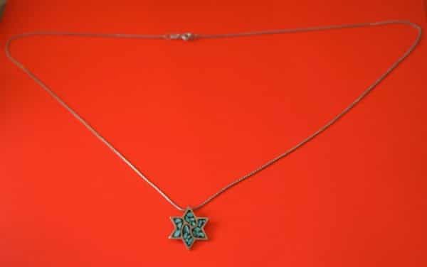SALE – Vintage 925 Silver Enamel Star of David – ( ‘Magen Dovid’ ) Pendant – FREE UK Postage Silver Jewellery Antique Jewellery 3