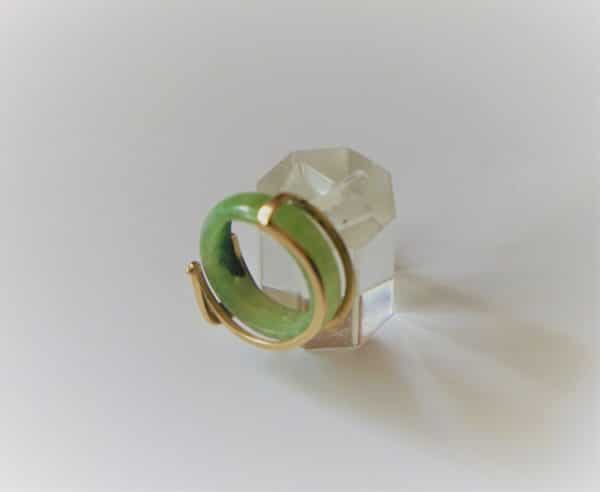 SALE – Vintage Jade type Buckle Ring – Boxed Boxed Vintage Dress Rings Antique Bracelets 7