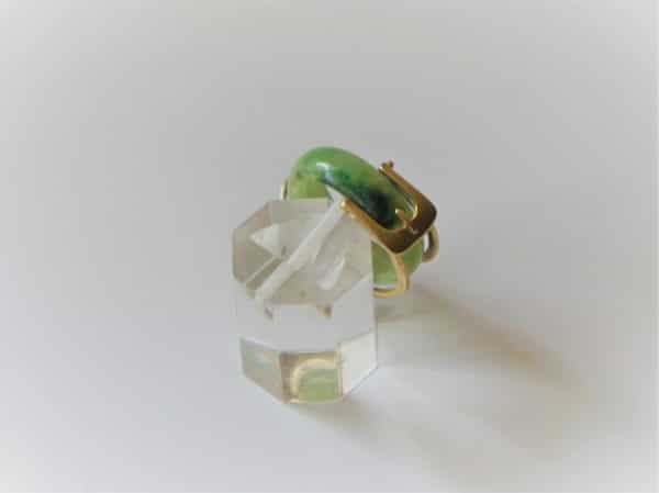 SALE – Vintage Jade type Buckle Ring – Boxed Boxed Vintage Dress Rings Antique Bracelets 9