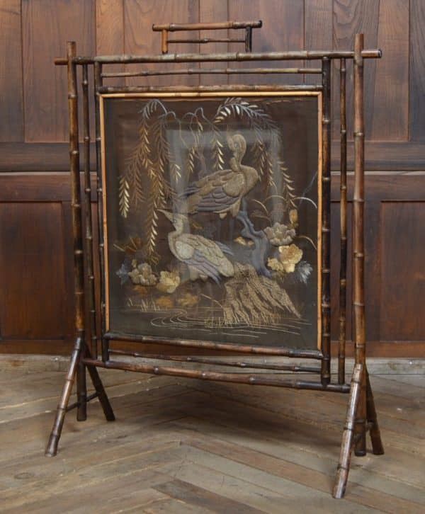 Edwardian Bamboo Fire Screen SAI3054 - Image 11