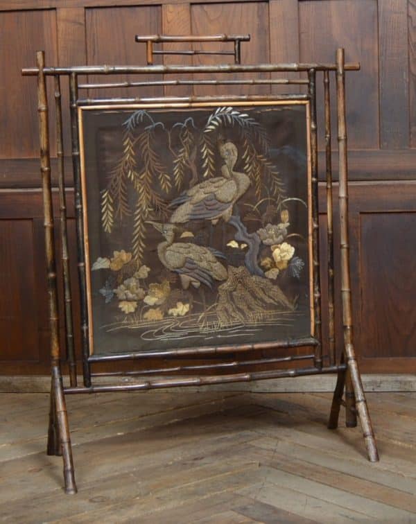 Edwardian Bamboo Fire Screen SAI3054 - Image 2