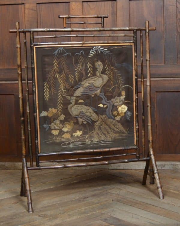 Edwardian Bamboo Fire Screen SAI3054 Miscellaneous 4